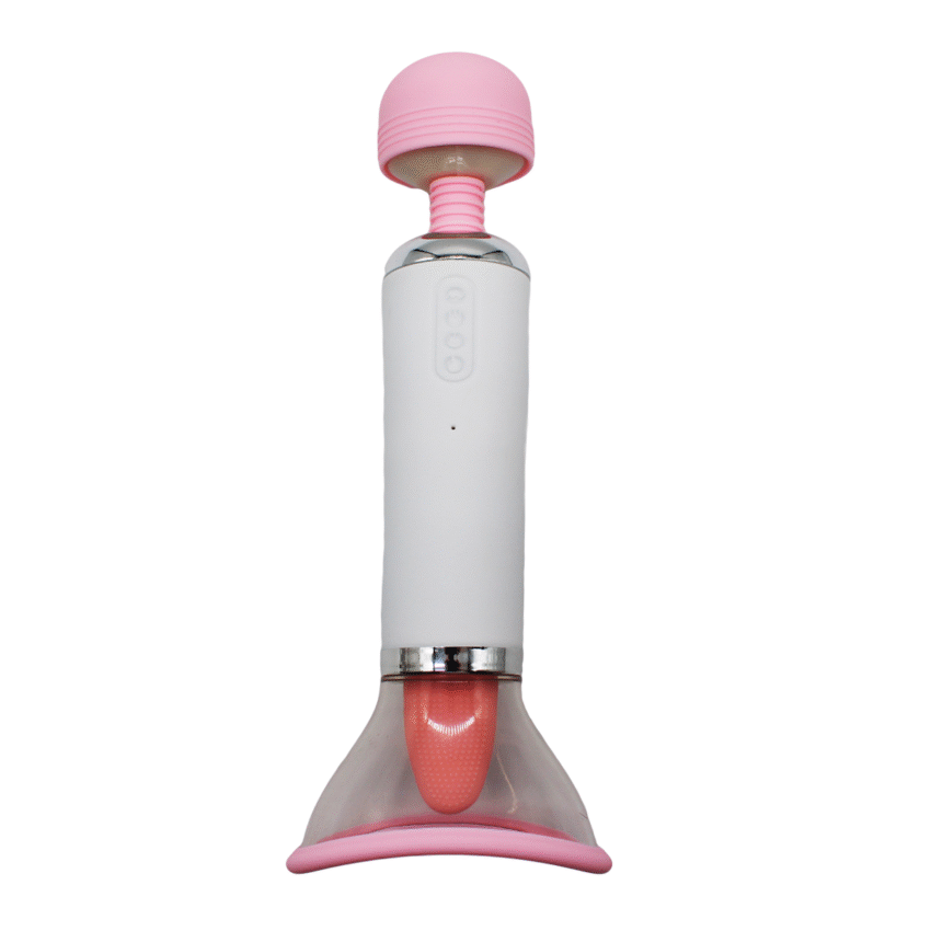 Dual Stimulation Clitoral Sucking & Wand Massager Vibrator with 12 Strong Sucking Vibrating Licking Modes Rechargeable Suction Stimulator Sex Toys for Women