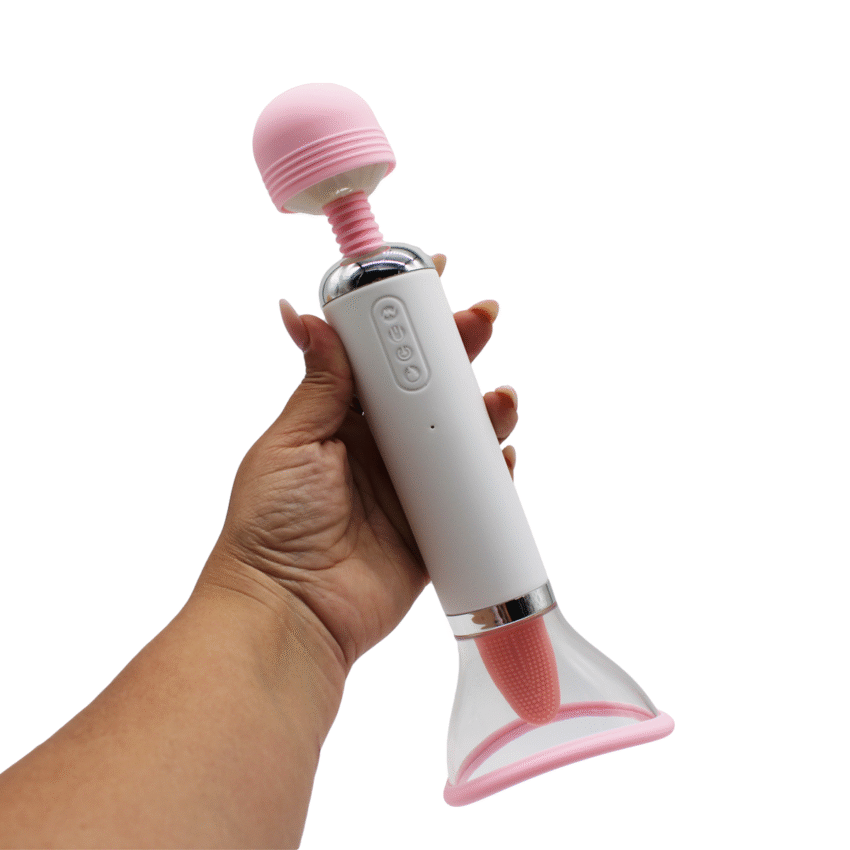 Dual Stimulation Clitoral Sucking & Wand Massager Vibrator with 12 Strong Sucking Vibrating Licking Modes Rechargeable Suction Stimulator Sex Toys for Women - Image 3