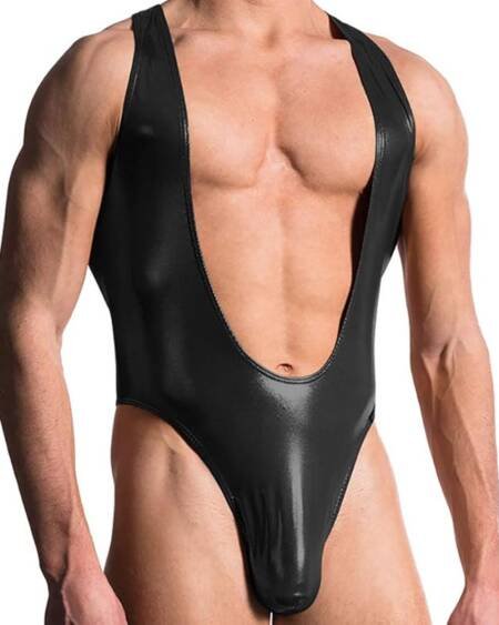 Deep V Bodysuit – Bold Male Fetishwear