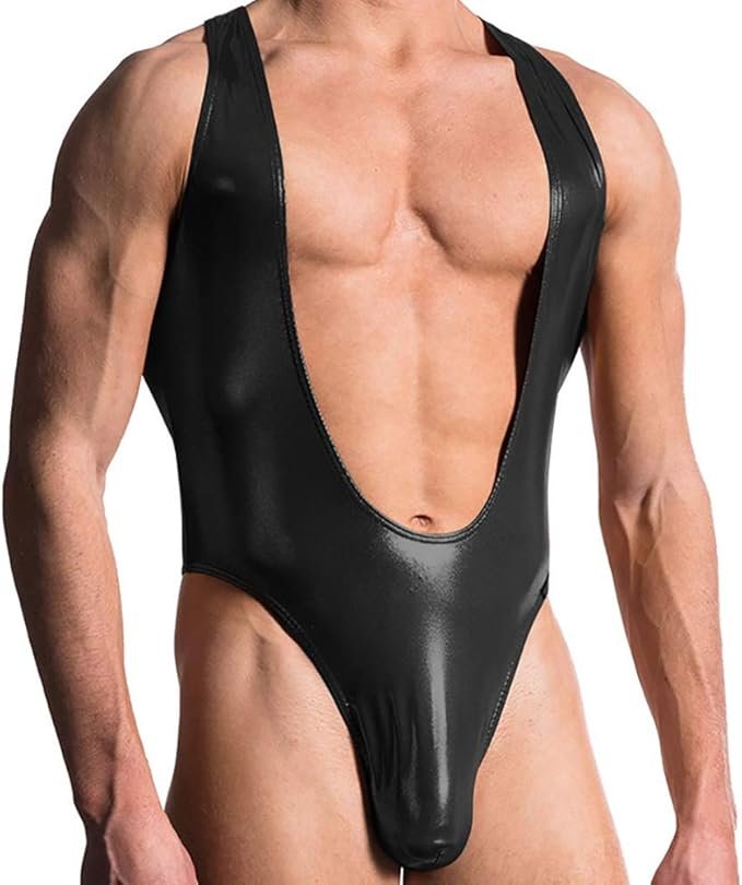 Deep V Bodysuit – Bold Male Fetishwear