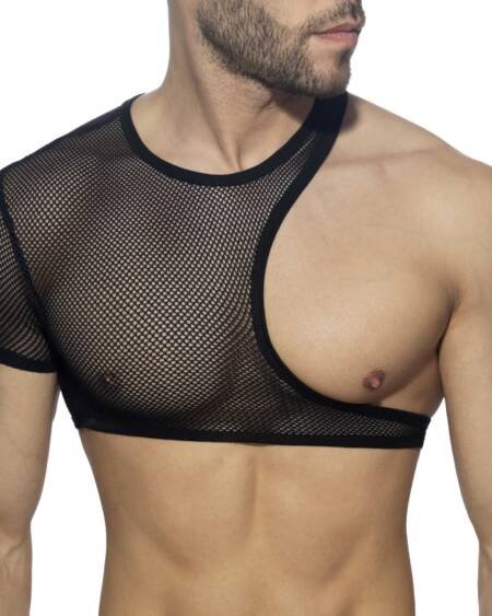 Asymmetric Mesh Crop Top – Bold Men’s Fetishwear